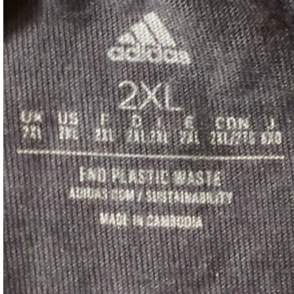 Adidas Athletic Shorts Mens 2XL Navy Blue 3-Stripe Drawstring Jersey Gym Sport